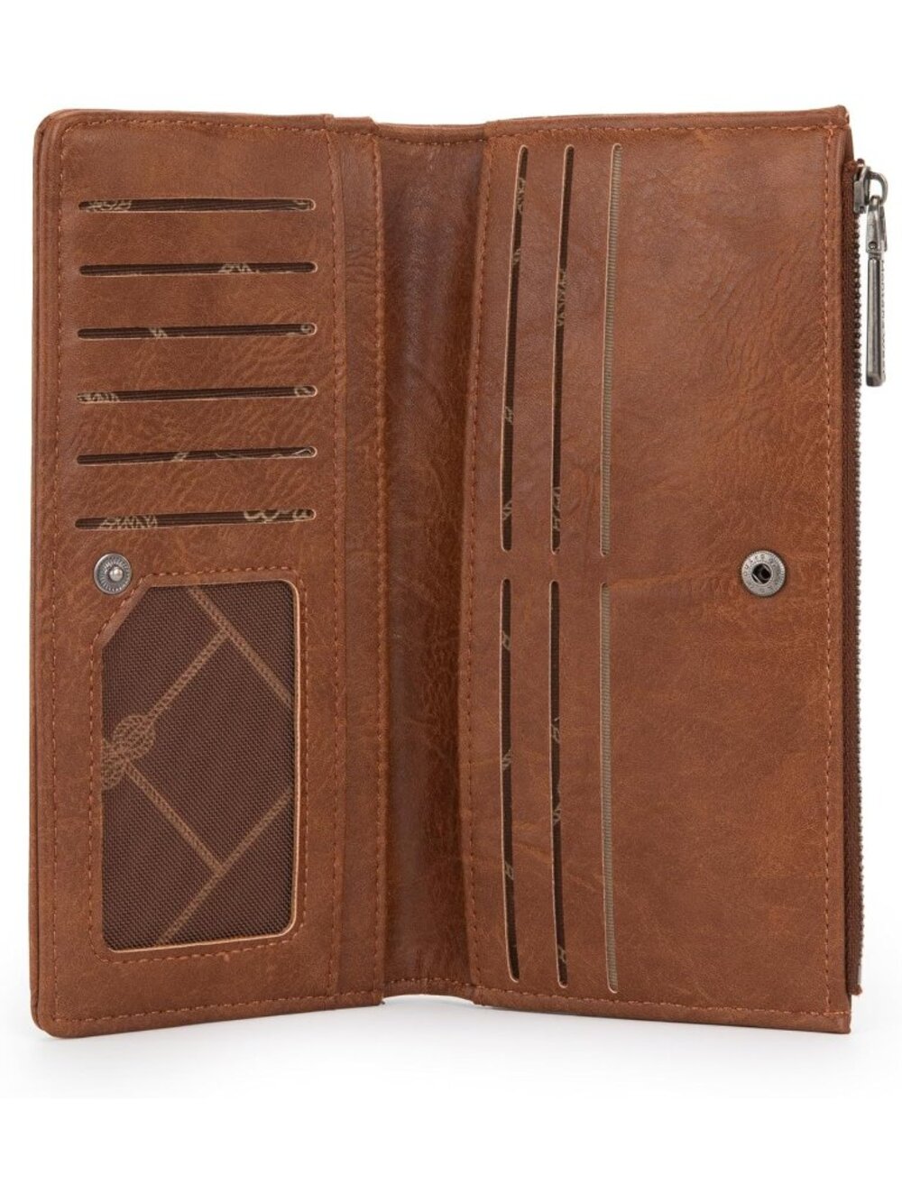 New Brown Minimalist Wallet for Women Travel Credit Card Case & Money Organizer - Picture 5 of 6